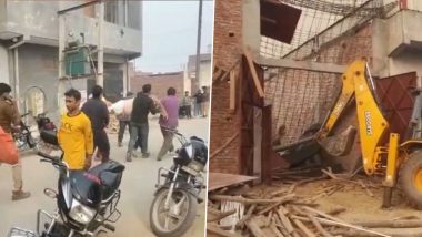 Uttar Pradesh: Under-Construction Building Collapses in Ghaziabad’s Loni; Two Killed, Eight Injured (Watch Video)