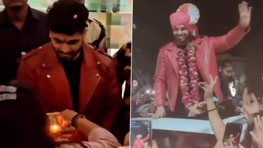 Bigg Boss 16 Runner-Up Shiv Thakare Gets a Warm Welcome With Garlands and a Swarm of Fans (Watch Video)