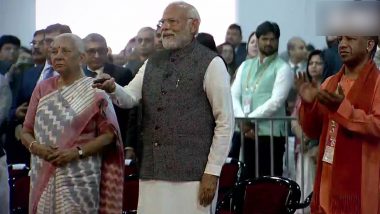 Uttar Pradesh Global Investors Summit 2023 Inaugurated by PM Narendra Modi in Presence of CM Yogi Adityanath (See Pics and Video)