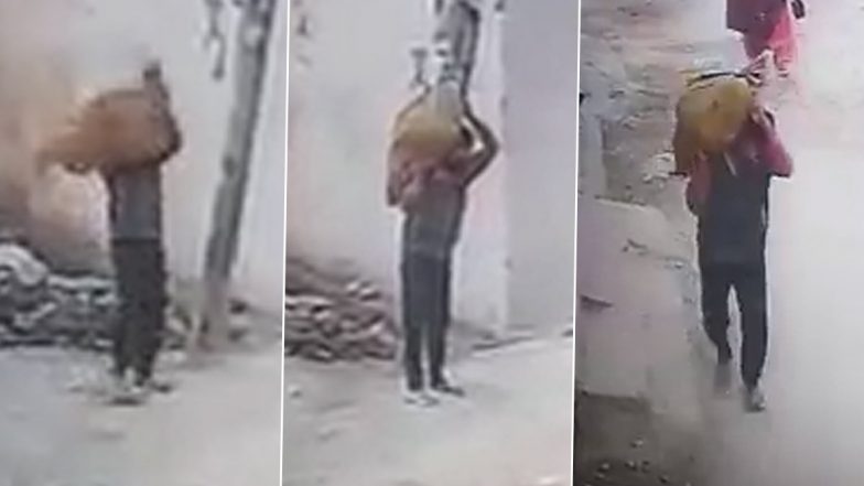 Uttar Pradesh: Woman’s Body Found Stuffed Inside Sack in Meerut, CCTV Video Shows Man Carrying It; Probe Launched