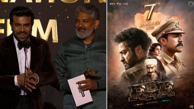 HCA Film Awards 2023: RRR Bags Best International Film, SS Rajamouli Dedicates It to Indian Filmmakers! (Watch Video)