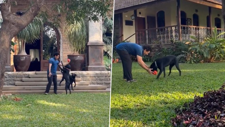 Sachin Tendulkar Shares Adorable Video of Him Playing With His Pet Dogs