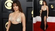 Grammy Awards 2023: Camilla Cabello Stuns in a Sexy Rosette Gown on the Red Carpet (Watch Video)