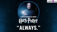 Alan Rickman Birth Anniversary Special: 9 Iconic Quotes of the Late Actor as Snape From the Harry Potter Movies