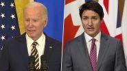 US Fighter Jets Shoot Down High-Altitude Airborne Object in Canada After Phone Call Between President Joe Biden and PM Justin Trudeau: White House