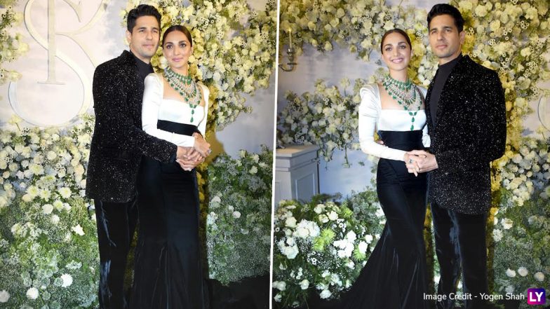 Sidharth Malhotra and Kiara Advani Look a Million Dollars at Their Mumbai Wedding Reception (View Pics and Video)