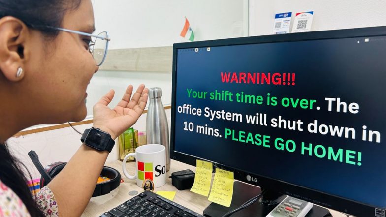 ‘Shift Time Over, Please Go Home’: LinkedIn User Shares How Her Company Shuts Desktop After Work Hours And Asks Employees to Head Home, Post Goes Viral