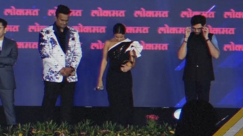 Shehnaaz Gill Pauses Her Singing After Hearing 'Azaan' During Lokmat Awards 2023 as Mark of Respect, Wins Twitterati's Hearts (Watch Video)