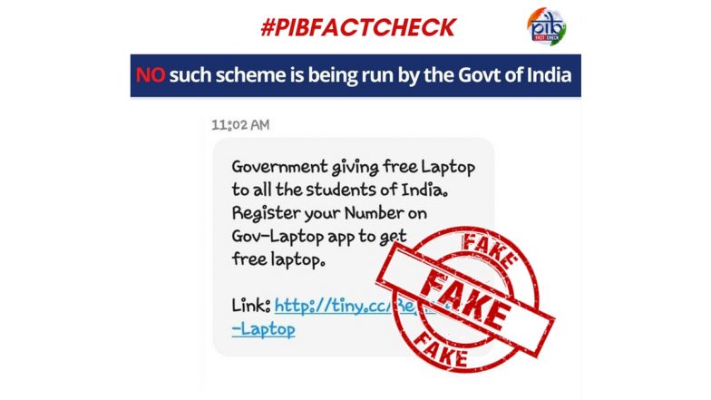 Government Offering Free Laptops to All Students? PIB Fact Checks Viral Claim