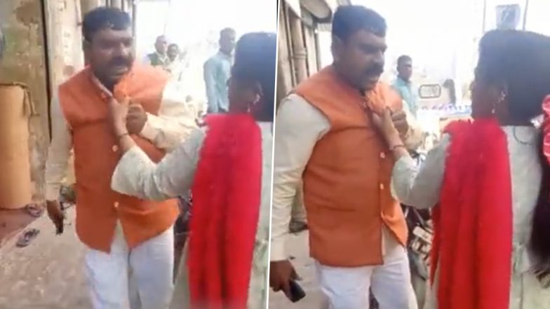 Viral Video: BJP Leader Thrashed by Women For Allegedly Harassing Them in Uttar Pradesh’s Siddharth Nagar