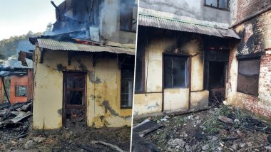 Himachal Pradesh: Fire Engulfs Old Heritage Building Near CM’s Official Residence in Shimla, No Casualty Reported (See Pics)