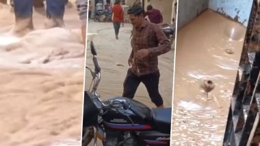 Video: Mud Comes Out From Drainage Pipes in Residential Society in Surat Due to Digging Work by Metro Department Officials