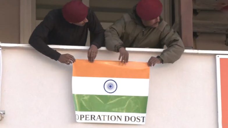 Operation Dost: Indian Tricolour Comes to Rescue of People Affected by Earthquakes in Turkey, Army’s 60 Para Field Hospital Distributes Relief Materials (Watch Video)