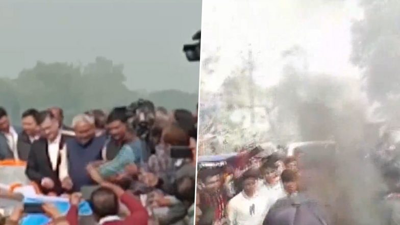 Bihar: Massive Protest Erupts Against Nitish Kumar in Katihar, Villagers Raise Slogans Against Chief Minister (Watch Video)