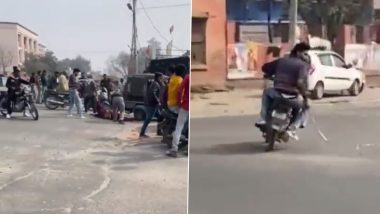 Punjab Shocker: Four Men Attack Woman With Swords in Broad Daylight in Ferozepur, Video Surfaces