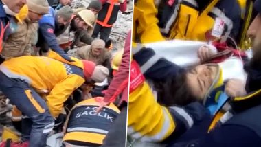India's NDRF, Turkish Army Pull Eight-Year-Old Girl Alive From Rubble in Miracle Rescue in Earthquake-Hit Turkey's Gaziantep (Watch Video)