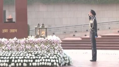 India News | Air Marshal AP Singh Pays Tribute to Fallen Soldiers at National War Memorial