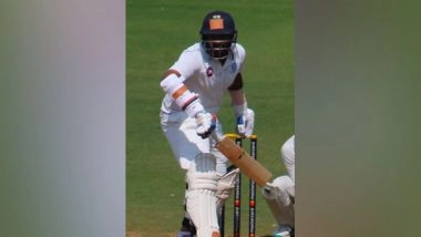Sports News | Hanuma Vihari Revives Sydney Test Memories, Bats with One Hand During Ranji Match After Wrist Injury