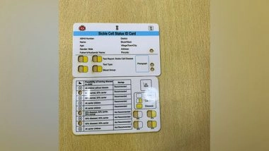 India News | Centre to Provide Sickle Cell Anaemia Status Cards to Tribal People Below 40 Years