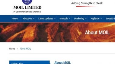 Business News | MOIL Profit Jumps 55 Per Cent in Third Quarter