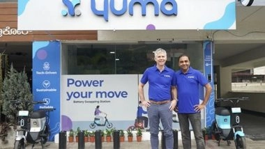 Business News | Yuma Energy Launches 85 Stations for Electric 2-wheelers in Bengaluru, Mumbai, Delhi