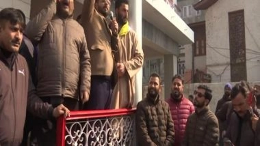 India News | DAP Workers Protest in Srinagar Against Land Eviction Drive in J-K