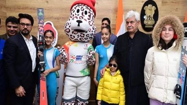 Sports News | Anurag Thakur Launch Mascot, Theme Song and Jersey of Third Khelo India Winter Games