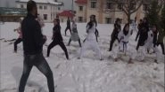 India News | Girls of Far Flung Areas of J-K's Budgam Learn Martial Arts Amid Snowfall