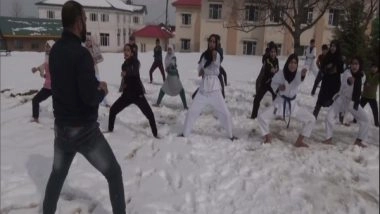 India News | Girls of Far Flung Areas of J-K's Budgam Learn Martial Arts Amid Snowfall