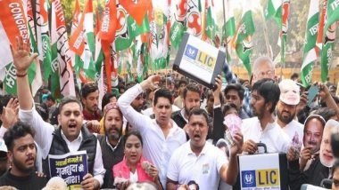 India News | Congress Stages Nationwide Protest Against Central Govt over Adani Row