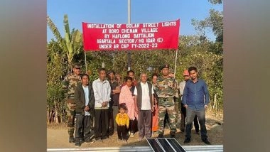 India News | Assam Rifles Installs 4 Solar Street Lights in Dima Hasao District
