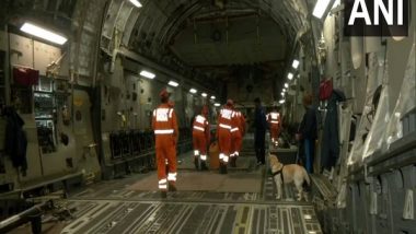 World News | NDRF Personnel with Specially Equipped Trained Dog Squad Departs for Earthquake-hit Turkey