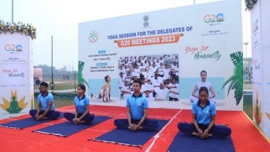 India News | Y20 Day 2: Delegates of Y20 Participate in Yoga Session in Assam's Guwahati
