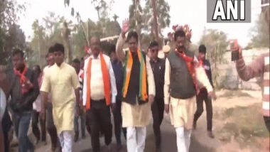 India News | Tripura CM Manik Saha Conducts Door to Door Campaign in Agartala, Ahead of State Elections