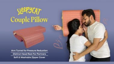 Business News | SleepyCat Launches a Valentine's Special - The Couple Pillow for Couples to Cuddle All-night Without the Pain or Discomfort