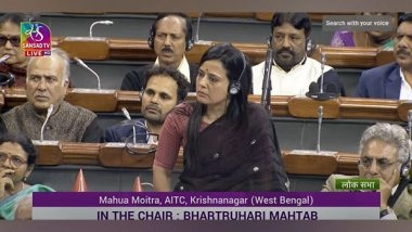India News | Mahua Moitra Heard Using Unparliamentary Language in Lok Sabha