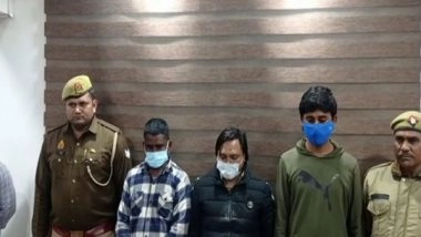 India News | UP: Police Bust Babu Wasim Gang, 3 Arrested with Huge Cache of Illegal Weapons