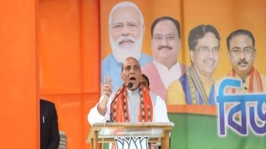India News | Tripura Assembly Polls: Congress a Flute with Holes, CPI(M) Sitar with Broken Strings, Says Rajnath Singh