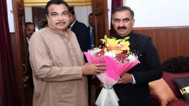 India News | Delhi: Himachal CM Sukhu Meets Union Minister Nitin Gadkari, Discusses Ongoing NHAI Projects