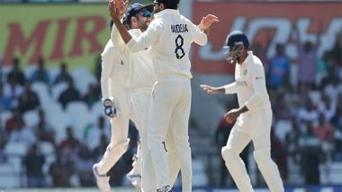 Sports News | IND Vs AUS, 1st Test: Jadeja's Four-fer Rattles Visitors to Put Hosts in Dominating Position (Day 1, Tea)