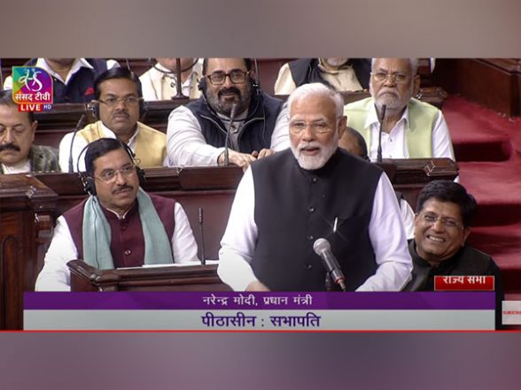 PM Narendra Modi Takes Dig at Opposition's Sloganeering in Rajya Sabha, Says More 'Keechad' You Throw at Us, Lotus Will Bloom Even More (Watch Video) - Vimarsana News