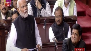 India News | India's Defence Exports Worth Nearly Rs 1 Lakh Cr Now: PM Modi in Rajya Sabha