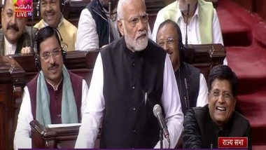 India News | Indira Gandhi Misused Article 356 Fifty Times to Topple Governments, Congress Troubled Regional Leaders: PM Modi in Rajya Sabha