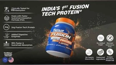 Business News | Fast&Up Launches India's 1st Clinically Tested Blend of Plant and Whey Protein - Fusion