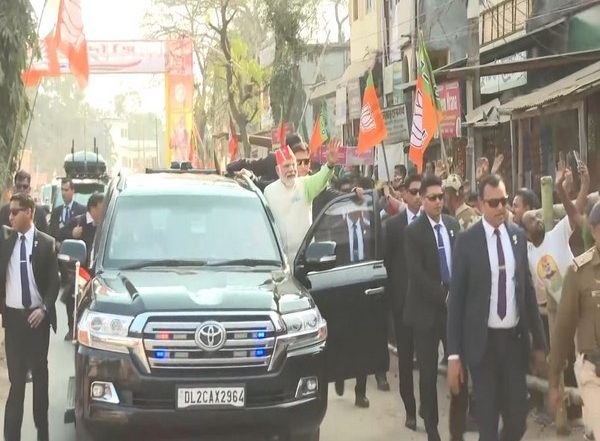 Tripura Assembly Elections 2023: PM Narendra Modi Holds Roadshow in Poll-Bound State (Watch Video)