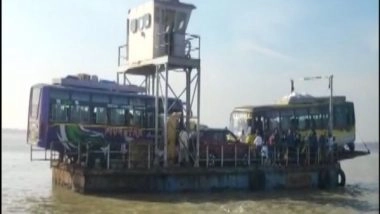 India News | Floating Bridge Vessel with 100 People Onboard Gets Stuck in Odisha's Chilika Lake