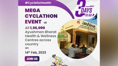 India News | Union Health Ministry to Organise Cyclathon Across 1.56 Lakh Health and Wellmess Centres