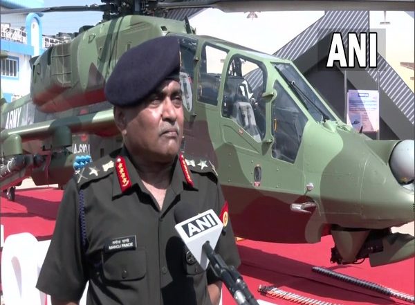 Aero India 2023: Indian Army Chief General Manoj Pande Flies in Light Combat Helicopter in Bengaluru