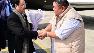 India News | Nadda Reaches Nagaland to Launch BJP Manifesto Ahead of Assembly Elections