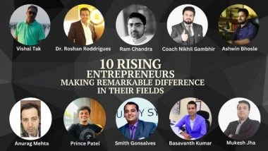 Business News | 10 Rising Entrepreneurs Making Remarkable Difference in Their Fields